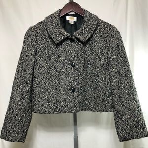 Talbots Women’s Black/Gray Wool Jacket, Size 6